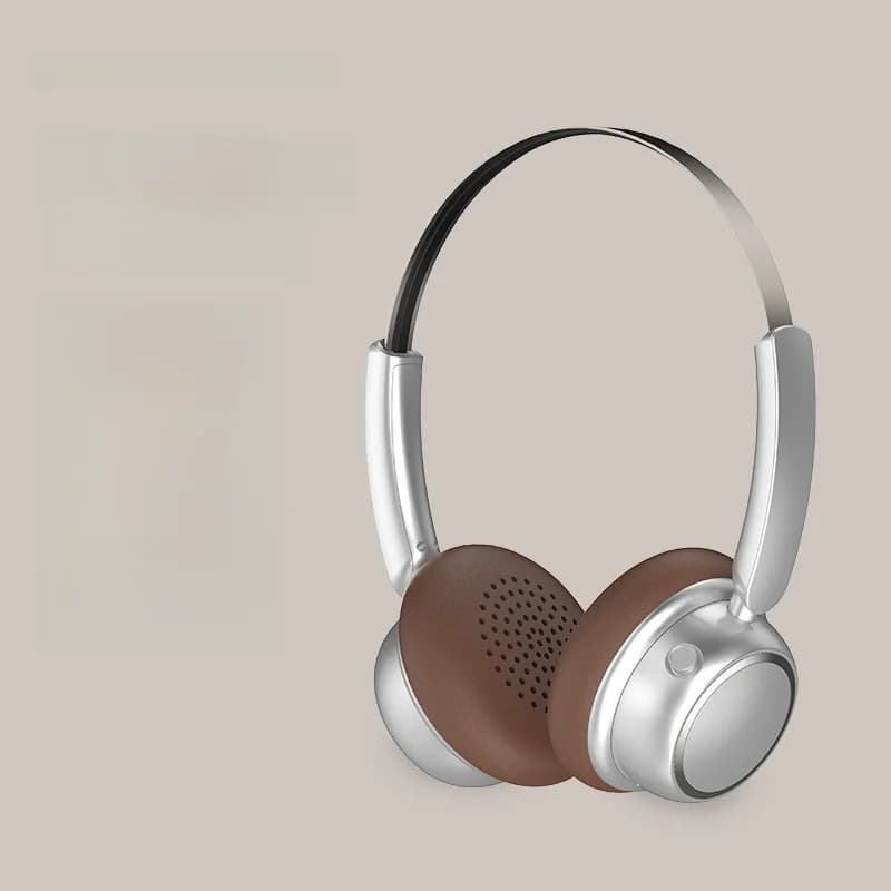 Ретро безжични Bluetooth слушалки с метална лента и дълга автономност