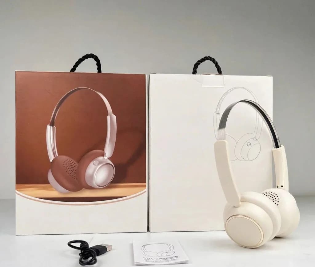 Ретро безжични слушалки с FM радио и Bluetooth 5.4