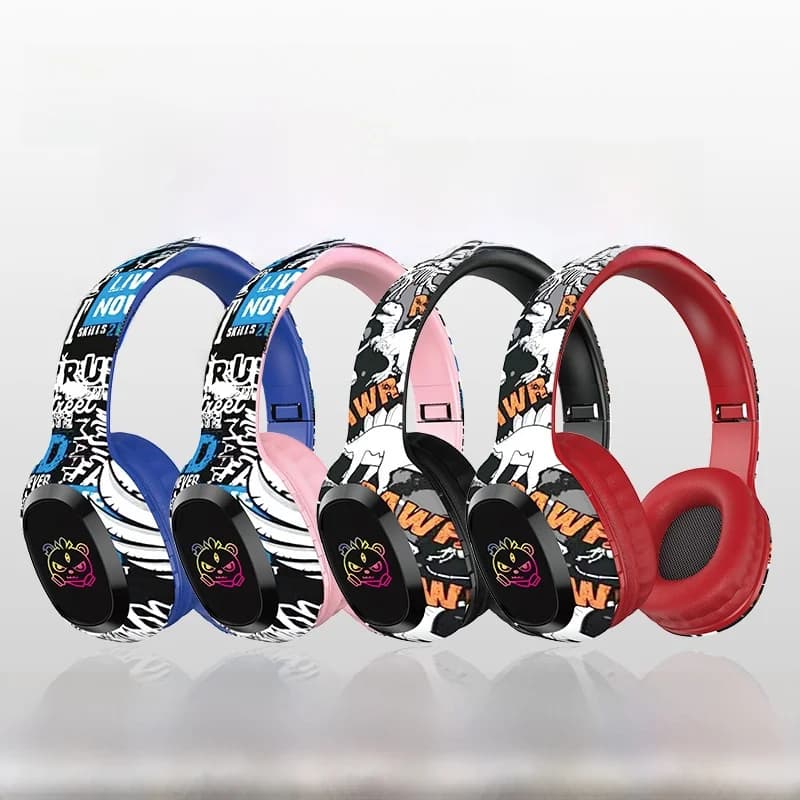 Безжични слушалки тип „на главата“ със слот за TF карта и Bluetooth