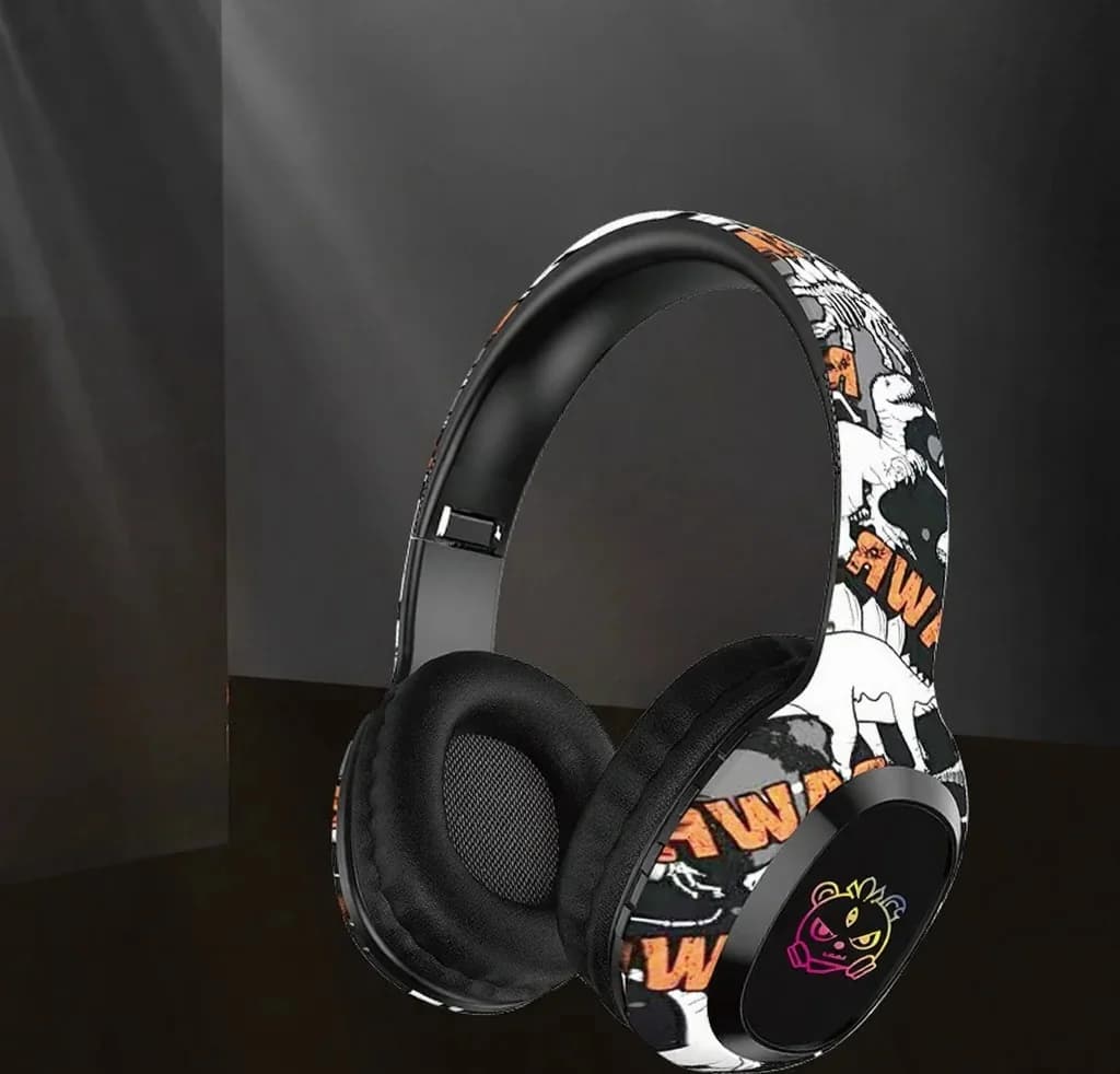 Наглавни Bluetooth слушалки с FM радио и LED светлини