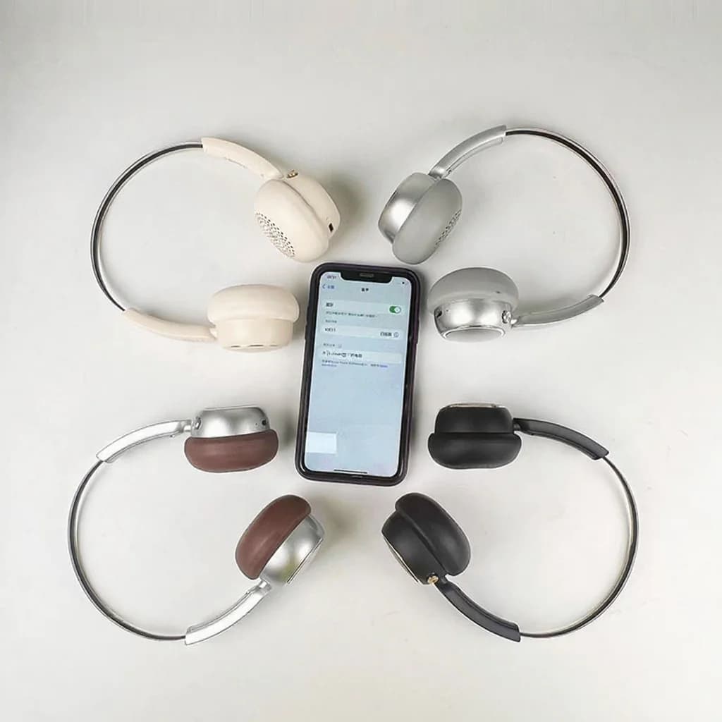 Ретро безжични слушалки тип „over-ear“ с FM радио и Bluetooth 5.4