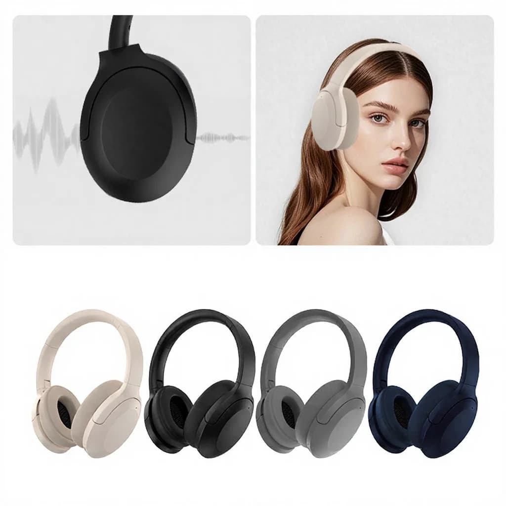 Безжични Bluetooth слушалки тип „околоушни“ със стерео и активно шумопотискане