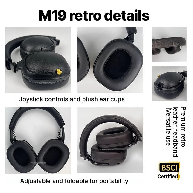 Ретро Bluetooth слушалки с микрофон