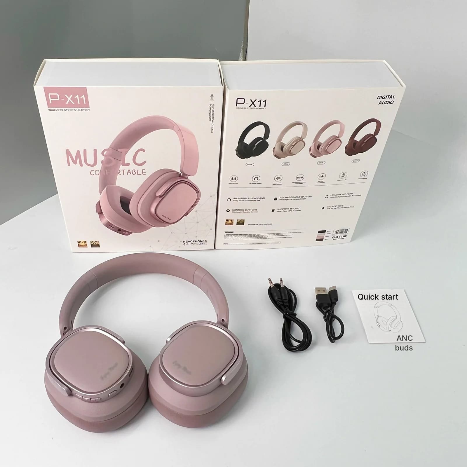 Ретро Bluetooth слушалки тип „на ушите“ с активно шумопотискане