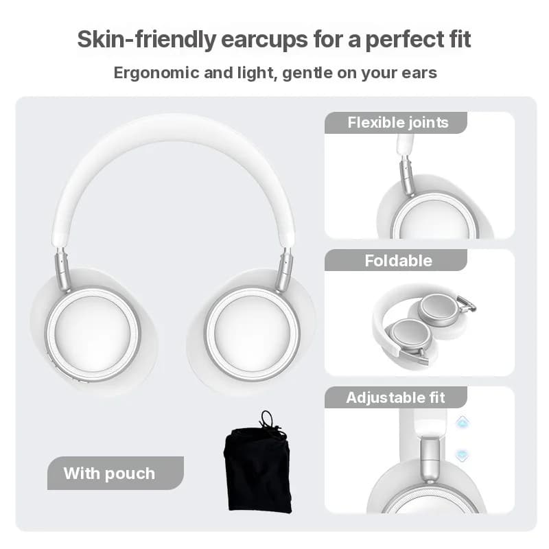 Безжични Bluetooth слушалки с дълбок бас и Type-C зареждане