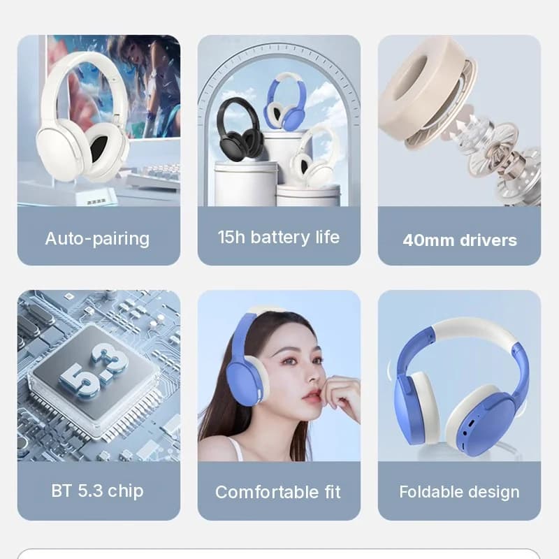 Безжични Bluetooth слушалки тип „на ухо“ с дълъг живот на батерията