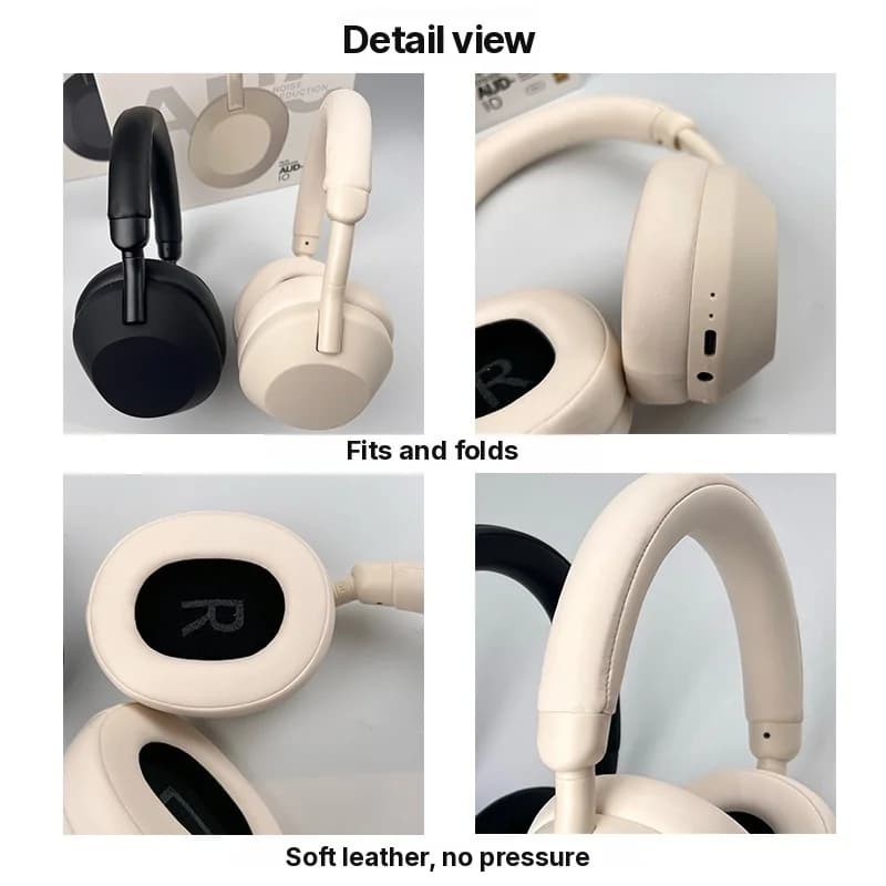 Безжични Bluetooth слушалки с активно шумопотискане, тип „на ушите“, стерео