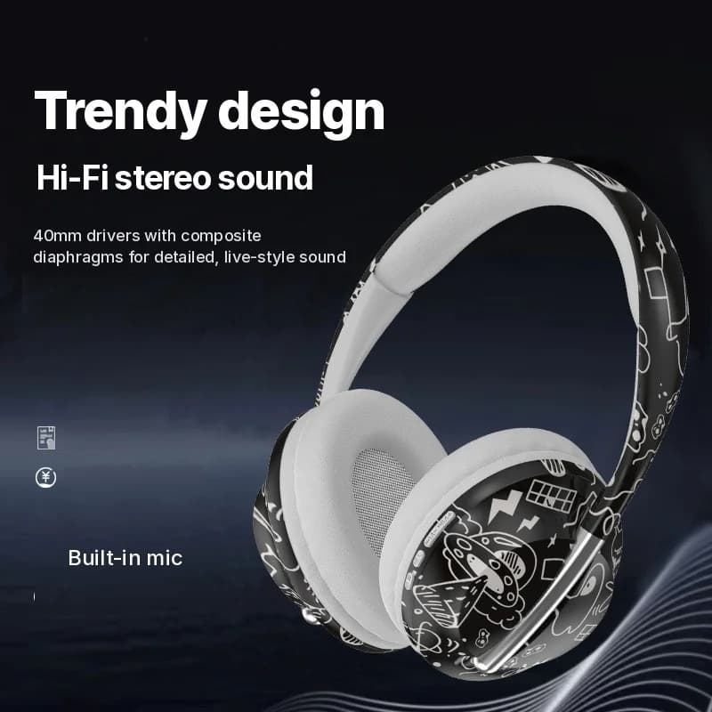 Bluetooth слушалки тип „на ухо“ със слот за TF карта и безжична връзка
