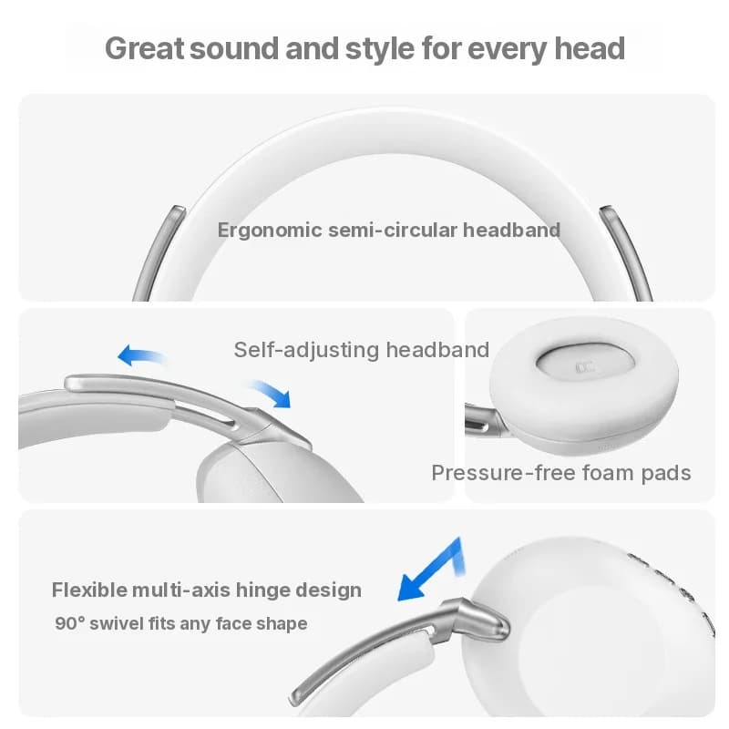 Околоушни безжични Bluetooth слушалки с активно шумопотискане