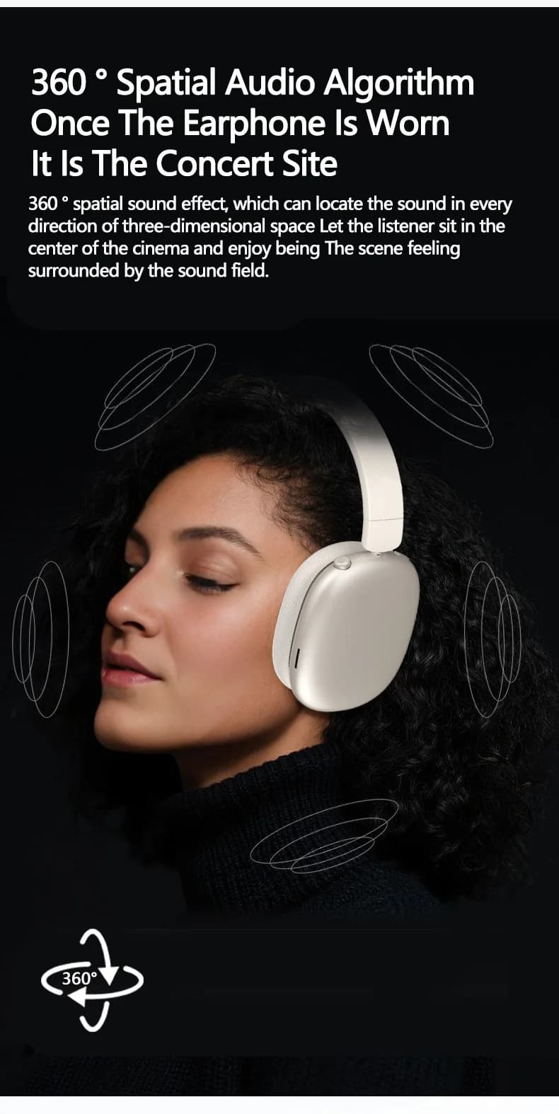 Безжични Bluetooth слушалки с активно шумопотискане и микрофон