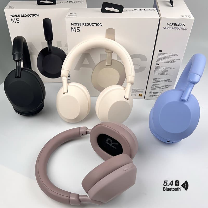 Безжични Bluetooth слушалки с активно шумопотискане, тип „на ушите“, стерео