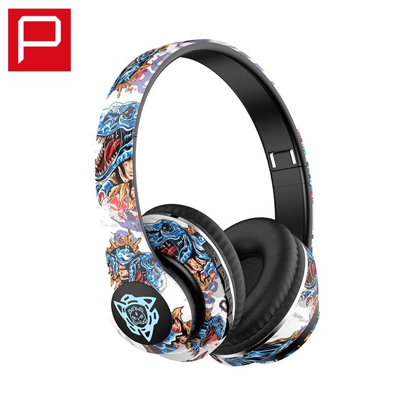 Безжични Bluetooth слушалки със сгъваем дизайн и графити мотив