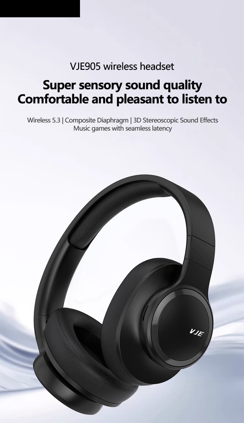 Безжични Bluetooth слушалки тип „на ухо“ с микрофон и дълбоки баси