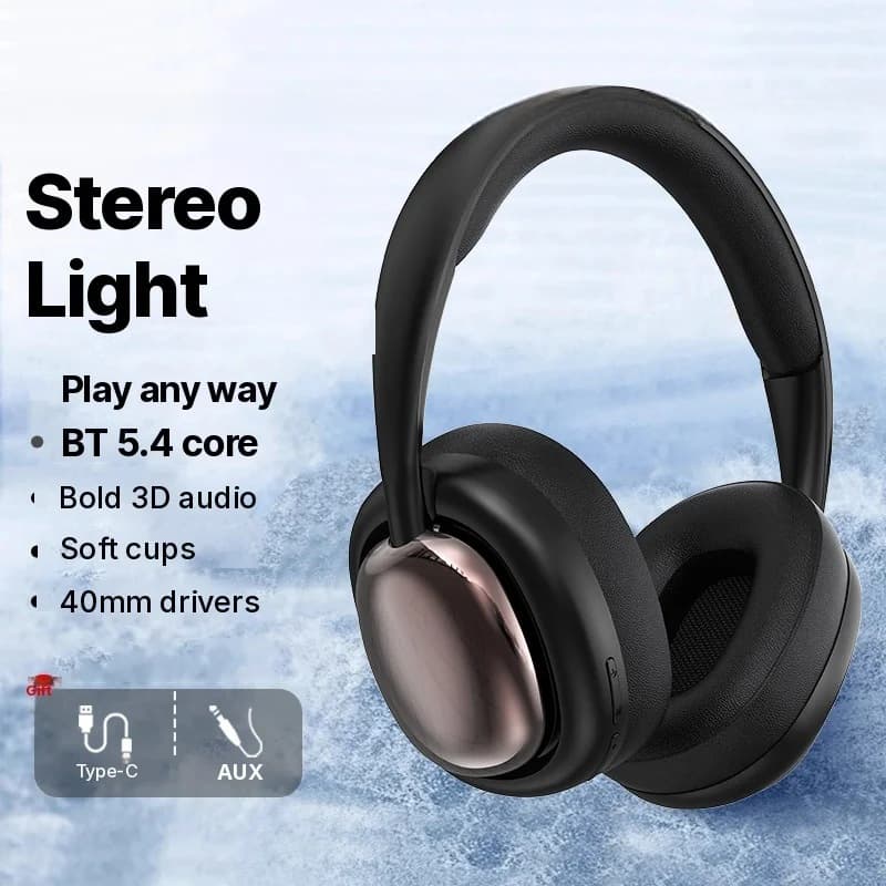 Безжични Bluetooth слушалки тип „на ухо“ с микрофон и 40mm драйвери