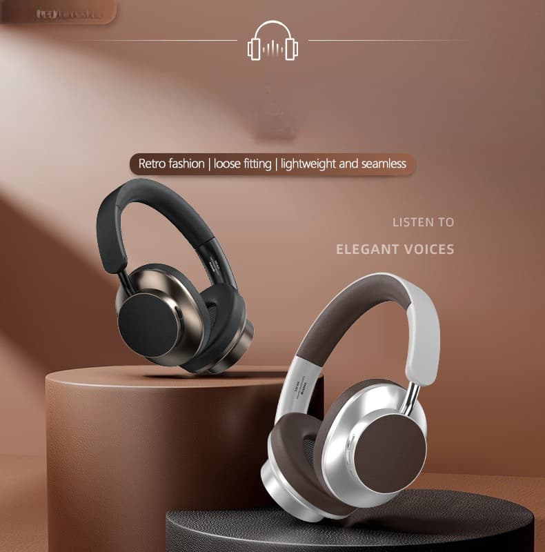 Ретро Bluetooth слушалки тип „на глава“ с FM радио и слот за TF карта