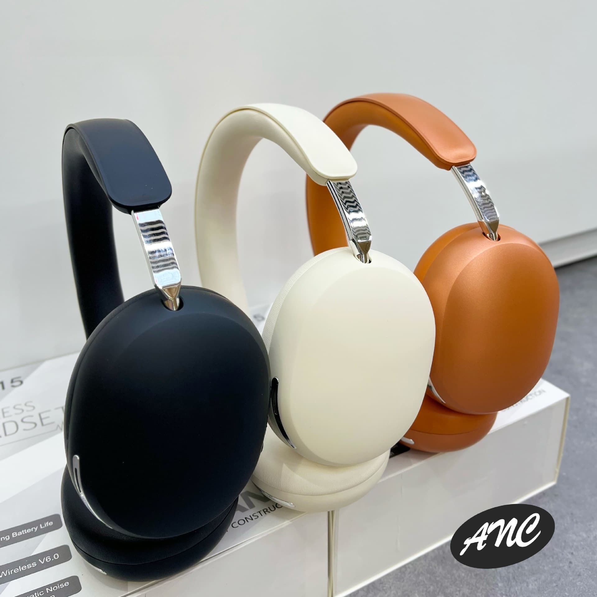Безжични слушалки тип „over-ear“ с ANC и зареждане чрез Type-C